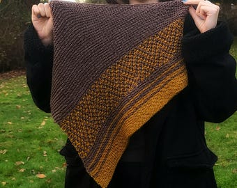Mosaic Zig Cowl -knitting pattern digital download pdf