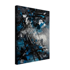 Abstracte geometrische canvasafdruk: moderne muurkunst interieur