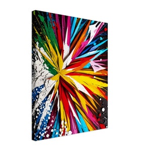 Vibrant Abstract Canvas Print: Modern Home Decor, Art Lovers Gift