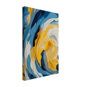 Vloeiende abstracte canvaskunst: modern interieur