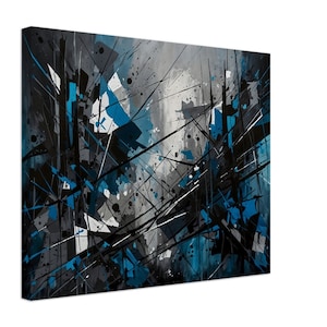 Abstracte geometrische canvasafdruk: moderne muurkunst interieur