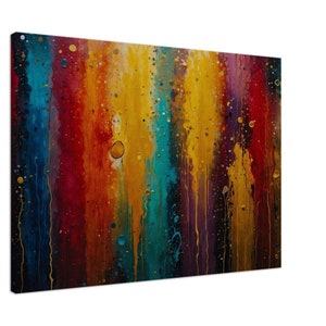 Vibrant Abstract Canvas Print: Colorful Modern Wall Art