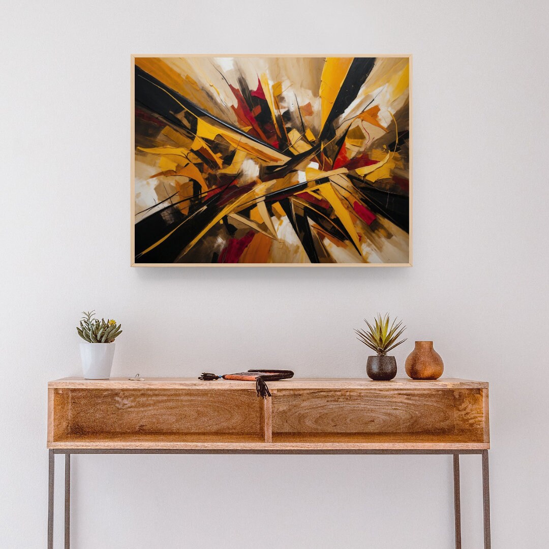 Explosion Decor Abstract Explosion Art Print: Modern Geometric Home Decor - Etsy