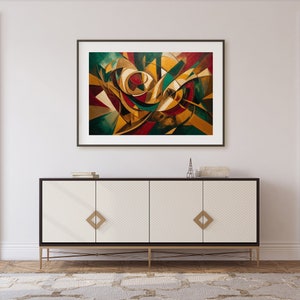 Gerahmtes Gedrucktes Poster Moderne Bunte Wandkunst Abstraktes Künstlerisches Wohnkultur Lebendiges Innendekor Wandbehang Geschenk für Kunstliebhaber