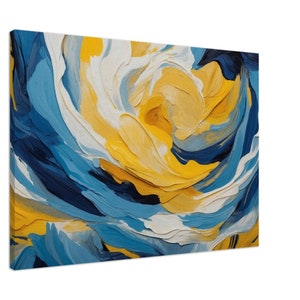 Canvasafdruk abstracte vloeiende kunst: modern interieur