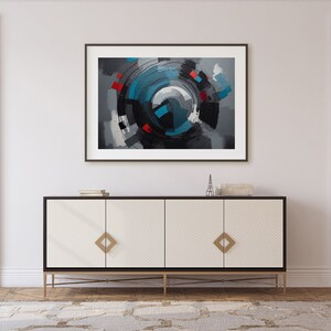 Framed Abstract Art Print: Modern Home Decor