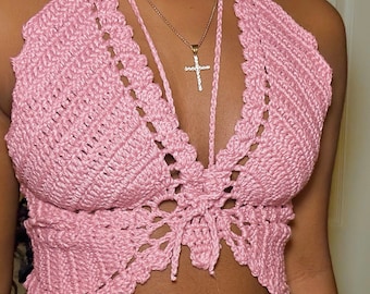 Crochet Butterfly Top