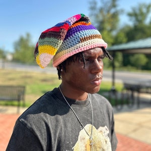 手編みウール帽子 マルチカラー カテーナマルチカラー 2wayうね編み帽子＆スヌード ウール アクリル