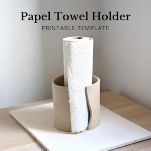 Plantilla para portarrollos de papel: guía de cerámica de losa (hazlo tú mismo), descarga digital