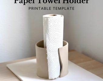Vorlage für den Küchenrollenhalter – Plattenkeramik DIY-Anleitung, Digitaler Download
