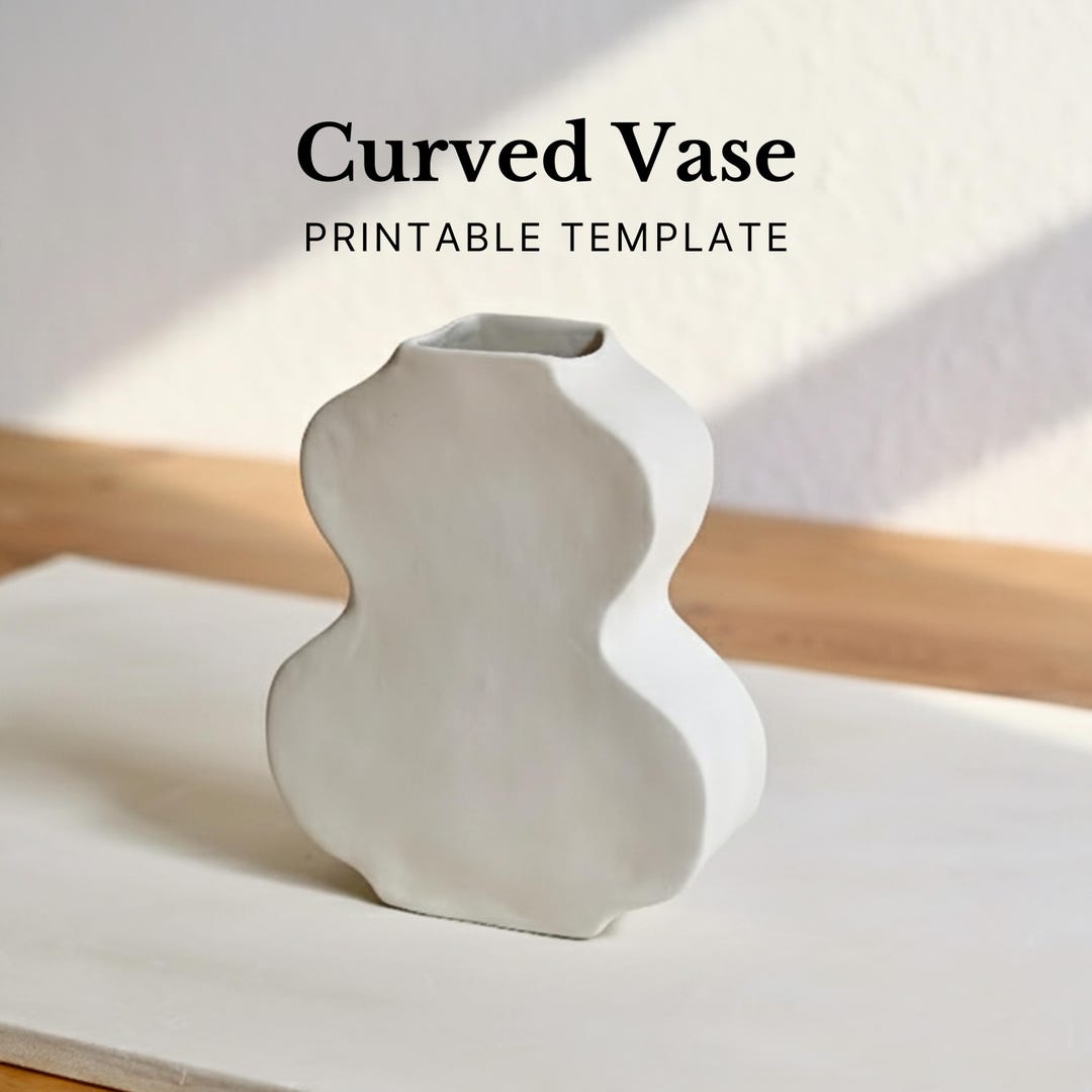 Curved Vase Slab Pottery Template: Handbuilding Tutorial (PDF Download ...
