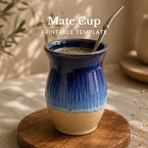 Mate Cup Slab Building Template DIY  – Pottery Handbuilding Tutorial PDF