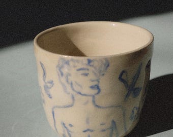 Handmade Ceramic Coffee Mug: Rustic Stoneware Pottery, Artisan Drinkware
