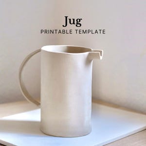 Plantilla de jarra de cerámica: Guía para hacer una jarra (Descargar PDF)