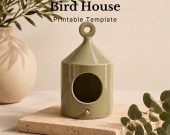 DIY Ceramic Birdhouse Template: Pottery Slab Building Pattern (PDF Download