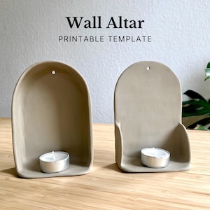 Slab Pottery Altar Template: DIY Handbuilding Guide (PDF Download)