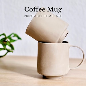 Plantilla de cerámica para losa: taza con base: Hazlo tú mismo (Descarga PDF)