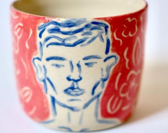 Handmade Ceramic Coffee Mug: Artisan Stoneware Cup, Hand-Painted