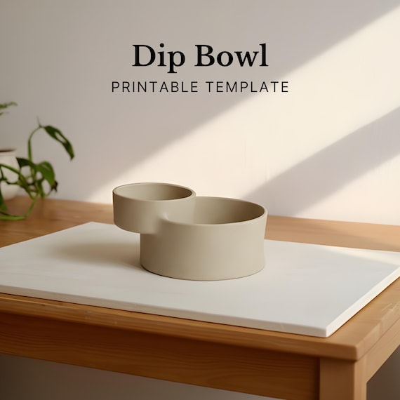 Slab Pottery Dip Bowl Template: DIY Clay Bowl Project (PDF Download