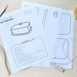 Butter Dish Slab Building Template, Pottery Tools, Beginner Ceramic ...