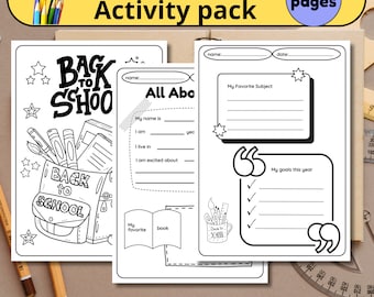 Back to School Activity Book: First Day Printable (PDF)