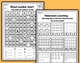 20 Halloween Activity Worksheets: Math & Language (PDF Download)