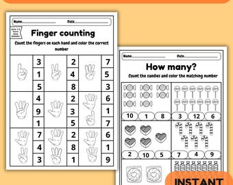 Math Worksheets: PreK-2nd Grade Activity Pack (PDF)