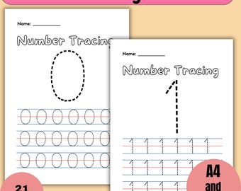Number Tracing Worksheets 0-20: Handwriting Practice (PDF Download)