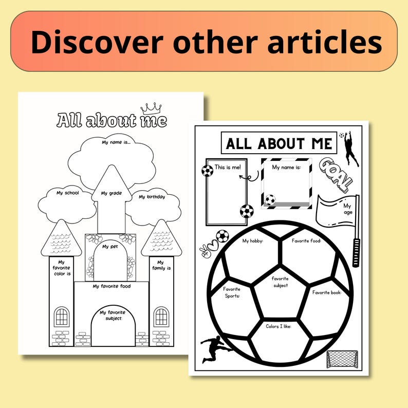All About Me Worksheet: Floral Back to School Activity (digital ...