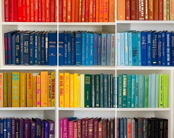 Decorative Books by Colour - Stylish Home Decor, Bookshelf Styling, Colour-Coordinated Book Sets, Perfect for Shelves, Tables, & Displays