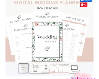 Eternal Moments Wedding Planner Hyperlinked for Goodnote, Wedding Planner Printable | Wedding Plan Bundle | Wedding Planning Book