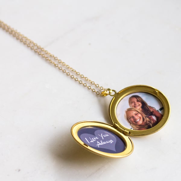 Simple Gold Locket Etsy