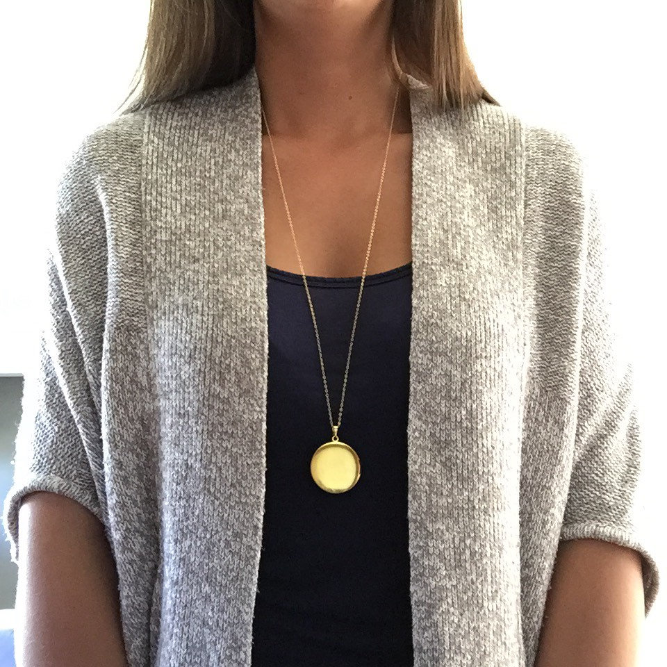 Simple Gold Locket Choose One Brass Locket Personalized Etsy Canada