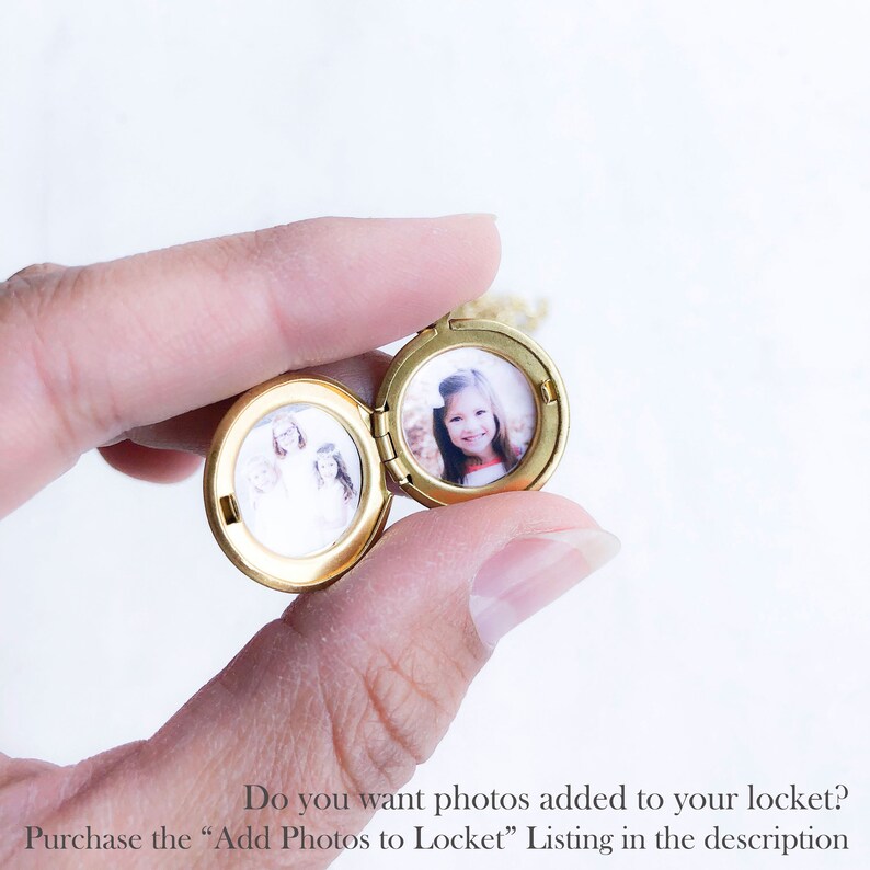 Tiny Locket Small Gold Locket Custom Necklace Small Locket Etsy