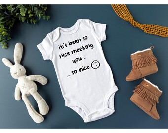 So Nice Meeting You... So Nice - Babyromper en peutershirt, grappige babyromper, grappig peuter-T-shirt, uniseks babykleding