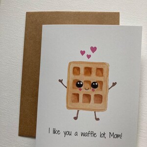 Carte de voeux aquarelle peinte à la main pour la fête des mères, pour maman, bonne fête des mères, jolie carte de jeu de mots drôle, je t'aime beaucoup, maman !
