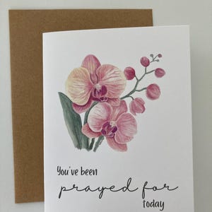 Aquarelle peinte à la main, encouragement, amitié, prière, juste parce que chrétien, verset de la Bible, vous avez prié pour aujourd'hui