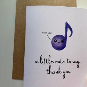 Aquarelle peinte à la main, carte de voeux de remerciement, encouragement, juste parce que, amitié, petit mot pour dire merci, jeu de mots drôle
