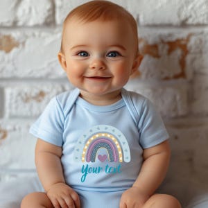 Personalized Baby Bodysuit, Custom Name Rainbow Onesie, Baby Shower Gift, Unisex Baby Outfit, Newborn Coming Home Outfit, Cute Baby Clothes
