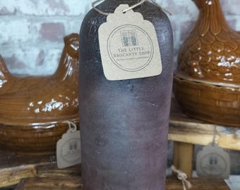 Bouteille en grès, France - Pièce de décoration de ferme rustique antique de la fin du XIXe siècle