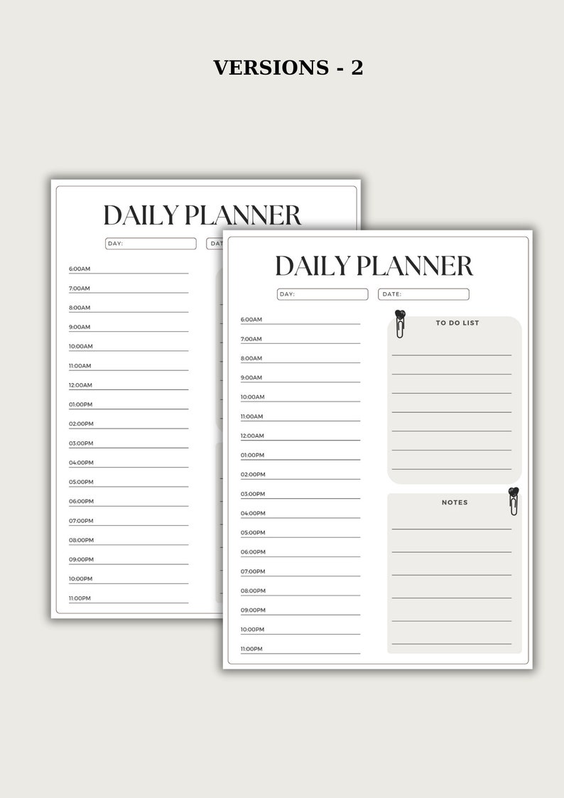 Daily Planner, Printable PACK Planner Insert Sets, to Do List ...
