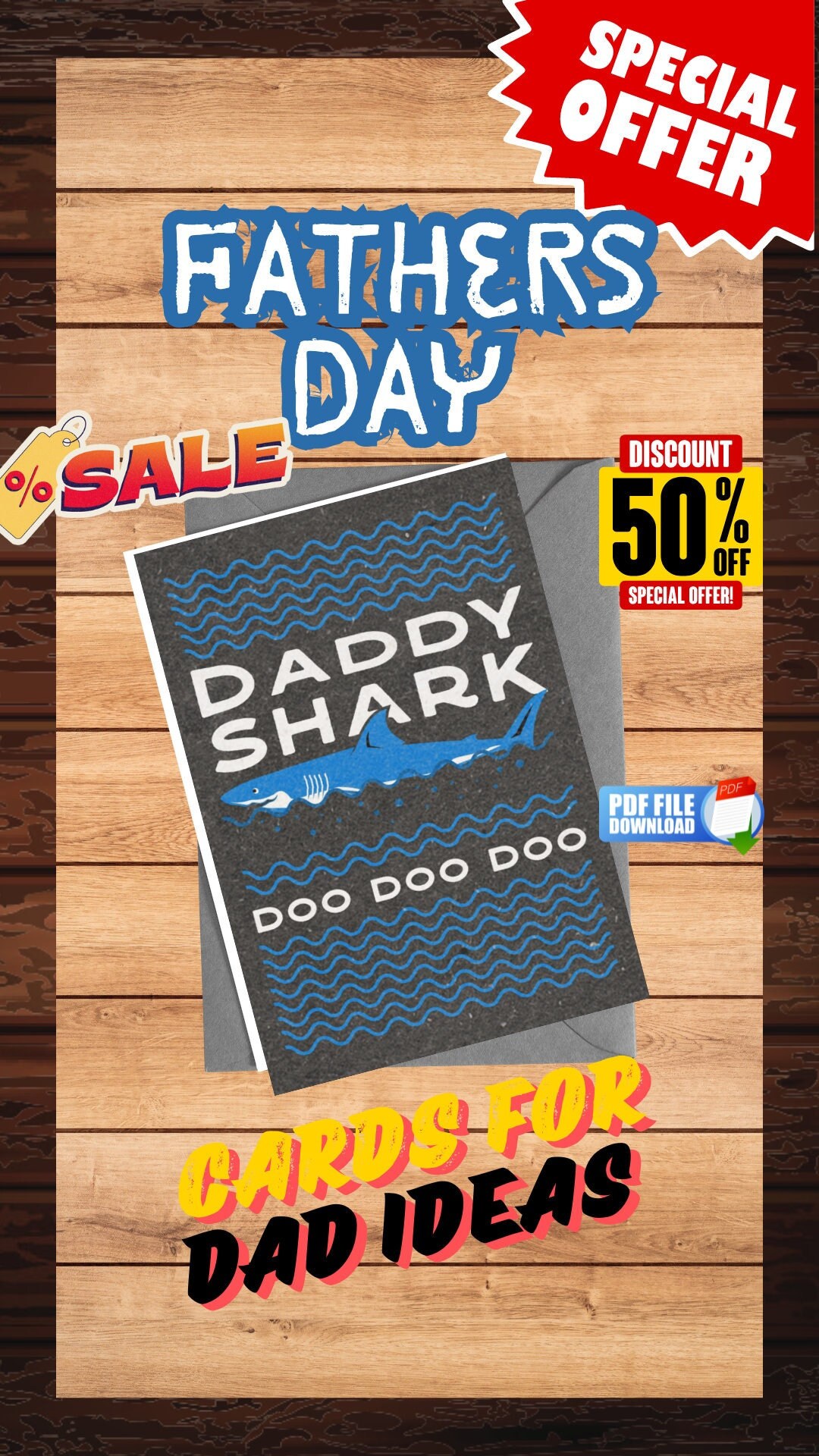 Printable Fathers Day Card, Instant Download, Greetings Card for Dad ...
