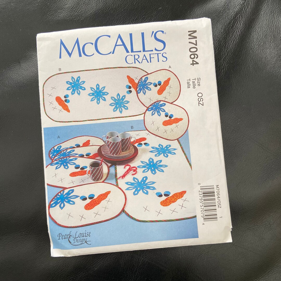 Mccall's M7064 Sewing Pattern Placemats and Table Runner Etsy