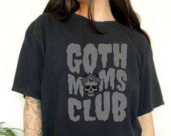 Chemise maman gothique surdimensionnée de style vintage, cadeau pour maman gothique, chemise Halloween pour maman, chemise maman effrayante, t-shirt club des mamans, chemise pour maman cool