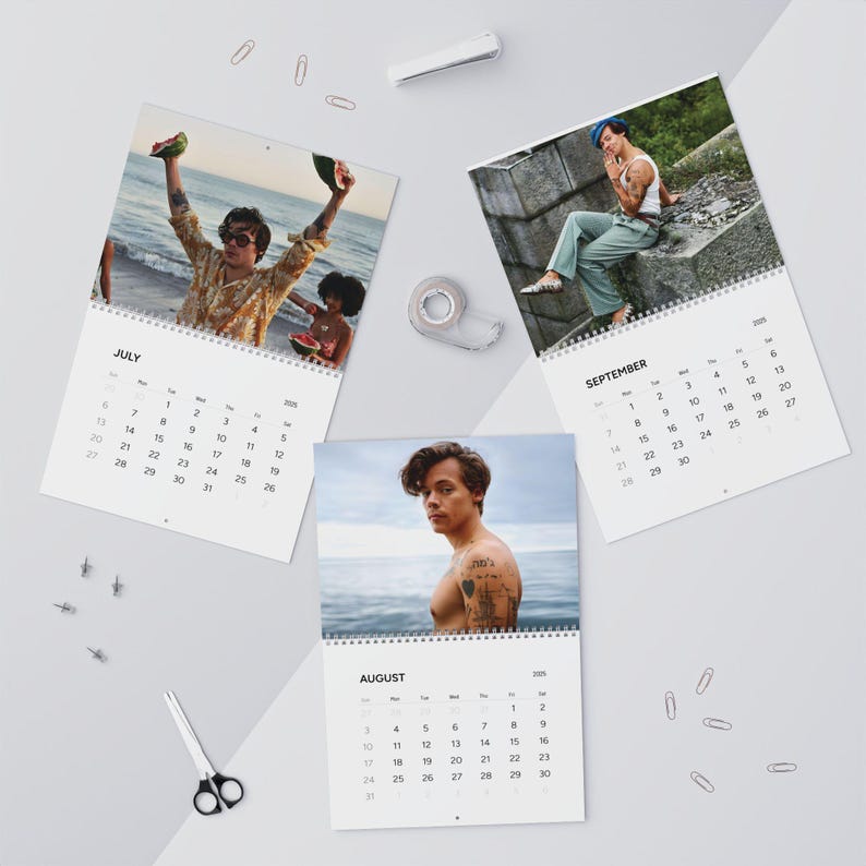 Harry Styles Wall Calendar 2025 Etsy