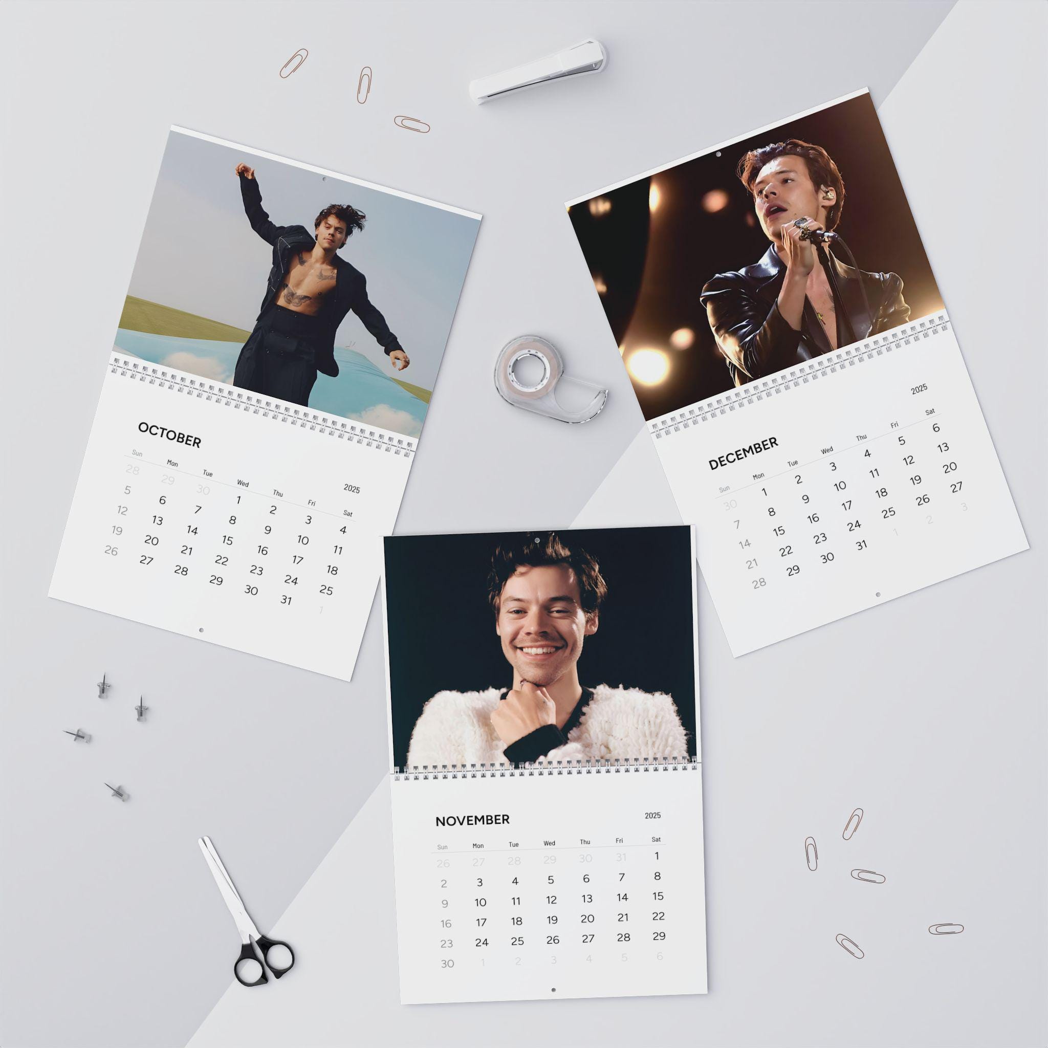 Harry Styles Wall Calendar 2025 Etsy