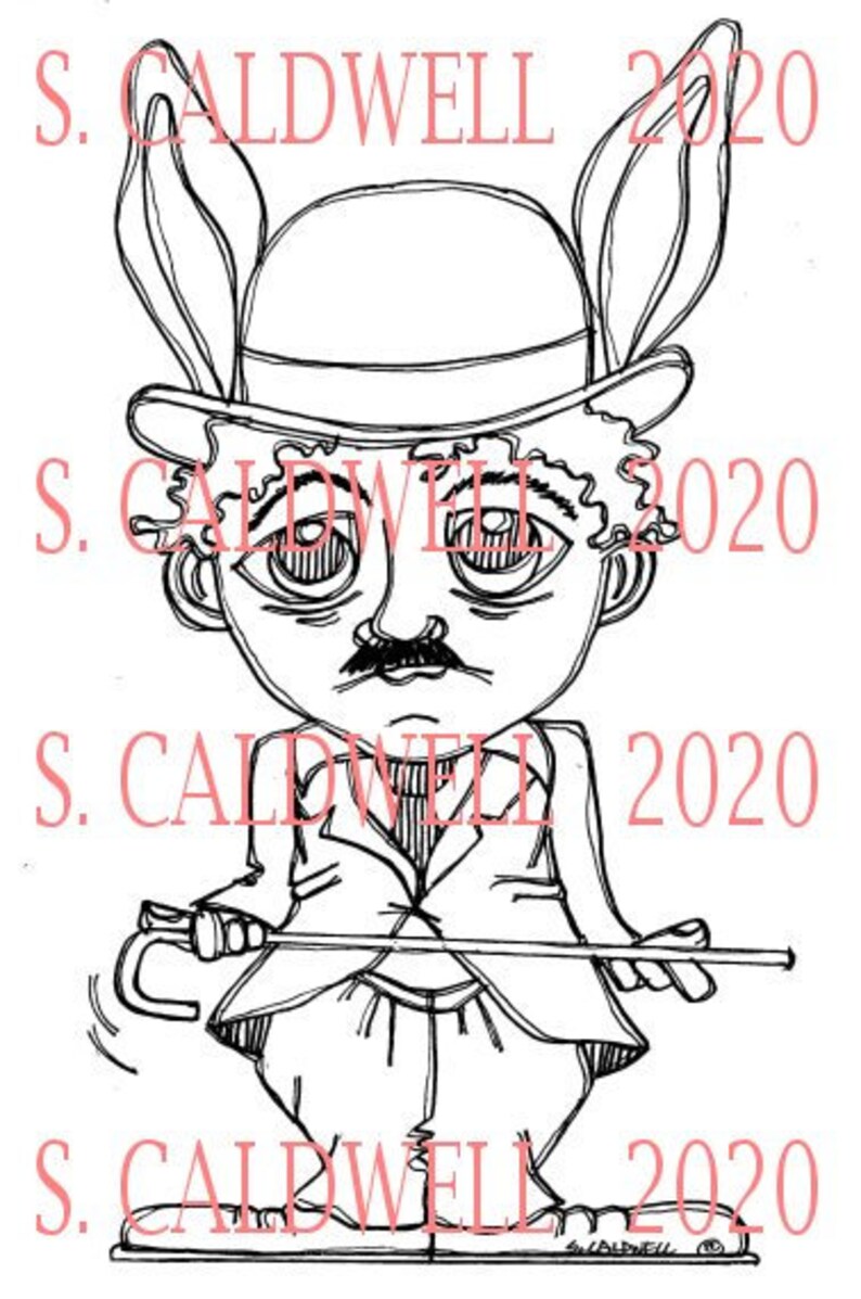 3086 Bunny Chaplin Digi Stamp