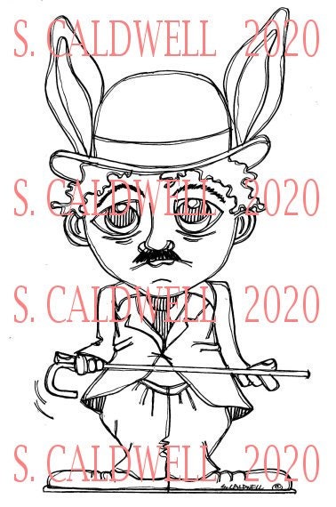 3086 Bunny Chaplin Digi Stamp