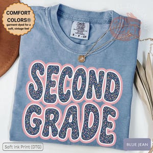 Camiseta de segundo grado, camiseta para maestra de segundo grado, camiseta de regreso a clases, camiseta floral de segundo grado, linda camiseta para maestra, camiseta escolar para niños