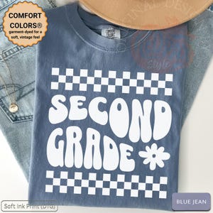 Camiseta para maestra de segundo grado, camiseta para el equipo de segundo grado, camisetas a juego para el grupo de maestros, camiseta de regreso a clases para segundo grado, camiseta de nivel de grado